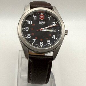 Vintage Victorinox Swiss Army Garrison Round 40MM Mens Watch Working